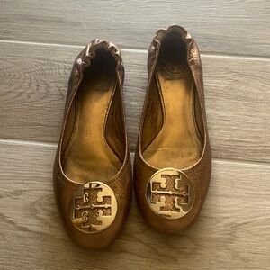 Tory Burch metallic flats